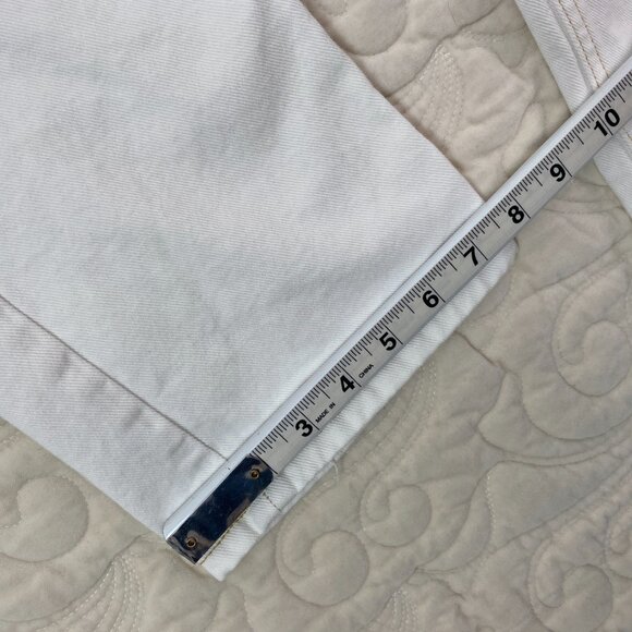 MNG Denim White Mom Jeans Button Fly Relaxed Fit Size 8 - Picture 13 of 13